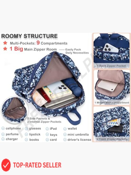 Mini Backpack Purse for Women Small Nylon Anti Theft Travel Bag